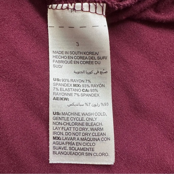 Chico's Women’s The Ultimate Tee Burgundy Long Sleeve Turtleneck‎ Size XL 16 - Picture 5 of 5